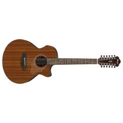 Ibanez AE2912 Acoustic Electric 12-String Guitar, Solid Okoume Top, Natural Low Gloss