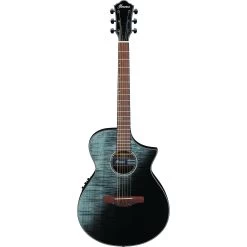 Ibanez AEWC32FM AEWC Acoustic Electric Guitar, Walnut Fretboard, Black Sunset Fade