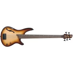 Ibanez SRH505F 5-String Fretless Hollowbody Bass, Natural Browned Burst Flat (B-STOCK)