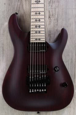 Schecter JL-7 FR Jeff Loomis Signature 7-String Guitar, Vampyre Red Satin