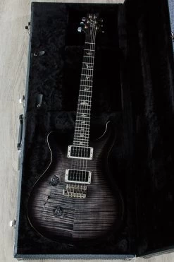 2017 PRS Paul Reed Smith Custom 24 10-Top Left-Handed Guitar, Charcoal Burst, Stained Flame Maple Neck, Ebony Fretboard - 247391 -Musical Instrument Shop img 2035 1