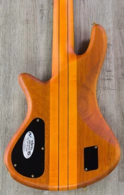 Schecter Research 5-String Stiletto Studio Bass Fanned Fret, Honey Satin -Musical Instrument Shop img 2823