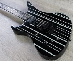 Schecter Synyster Gates Custom-S Left-Handed Guitar, Gloss Black And Silver, Sustainiac 14 Schecter Synyster Gates Custom-S Left-Handed Guitar, Gloss Black And Silver, Sustainiac -Musical Instrument Shop img 3484