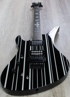 Schecter Synyster Gates Custom-S Left-Handed Guitar, Gloss Black And Silver, Sustainiac 15 Schecter Synyster Gates Custom-S Left-Handed Guitar, Gloss Black And Silver, Sustainiac -Musical Instrument Shop img 3486