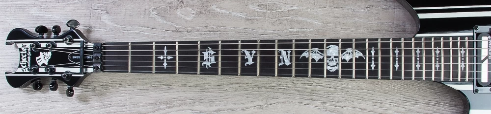 Schecter Synyster Gates Custom-S Left-Handed Guitar, Gloss Black And Silver, Sustainiac 8 Schecter Synyster Gates Custom-S Left-Handed Guitar, Gloss Black And Silver, Sustainiac - Image 6