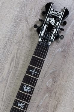 Schecter Synyster Gates Custom-S Left-Handed Guitar, Gloss Black And Silver, Sustainiac 20 Schecter Synyster Gates Custom-S Left-Handed Guitar, Gloss Black And Silver, Sustainiac -Musical Instrument Shop img 3490