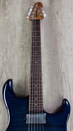 Ernie Ball Music Man Luke III BFR HH Guitar, Flame Maple Reserve Top, Blueberry Burst, Flame Maple Neck 17 Ernie Ball Music Man Luke III BFR HH Guitar, Flame Maple Reserve Top, Blueberry Burst, Flame Maple Neck -Musical Instrument Shop img 3761 2