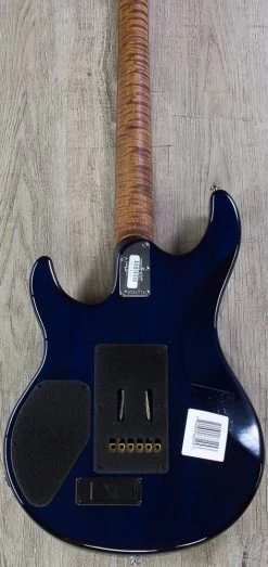 Ernie Ball Music Man Luke III BFR HH Guitar, Flame Maple Reserve Top, Blueberry Burst, Flame Maple Neck 18 Ernie Ball Music Man Luke III BFR HH Guitar, Flame Maple Reserve Top, Blueberry Burst, Flame Maple Neck -Musical Instrument Shop img 3764 2