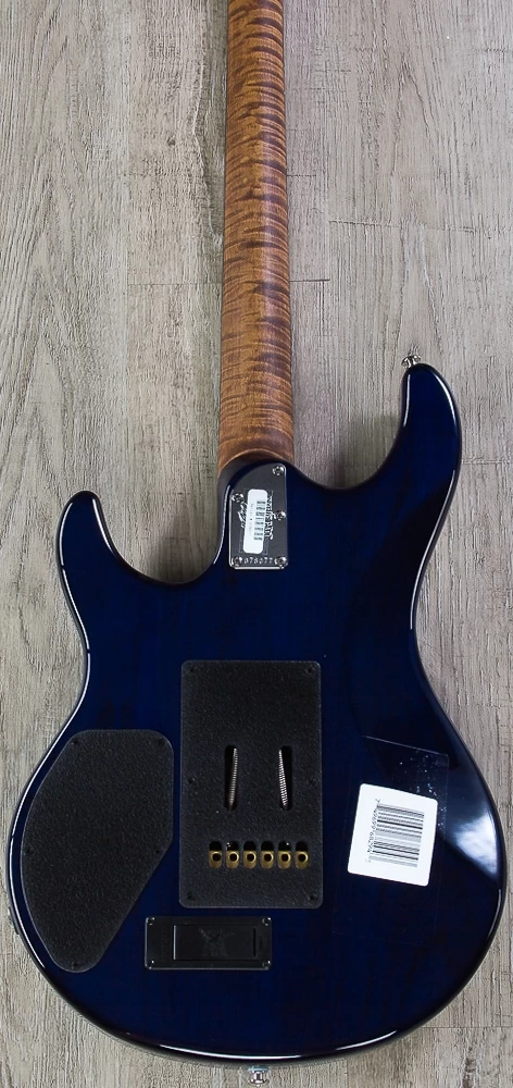 Ernie Ball Music Man Luke III BFR HH Guitar, Flame Maple Reserve Top, Blueberry Burst, Flame Maple Neck 8 Ernie Ball Music Man Luke III BFR HH Guitar, Flame Maple Reserve Top, Blueberry Burst, Flame Maple Neck - Image 6