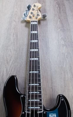 Fender American Elite Jazz Bass V 5-String, 3-Color Sunburst, Rosewood Fretboard -Musical Instrument Shop img 3813