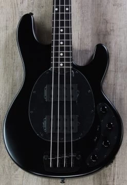 Ernie Ball Music Man StingRay 4HH Bass, Stealth Black, Ebony Fretboard