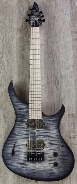 Skervesen 4AP Soul Semi-Hollow Guitar, Graphite Burst Satin, Mastergrade Flame Maple Top, Bare Knuckle Pickups, Flame Maple Fretboard -Musical Instrument Shop img 3940