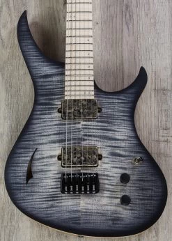 Skervesen 4AP Soul Semi-Hollow Guitar, Graphite Burst Satin, Mastergrade Flame Maple Top, Bare Knuckle Pickups, Flame Maple Fretboard