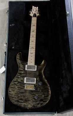 PRS Paul Reed Smith MSL Wood Library Custom 22 Guitar, Charcoal W/Natural Back, Flame Maple Neck, Quilt Maple One Piece Top, Swamp Ash Body - 244051 -Musical Instrument Shop img 4163