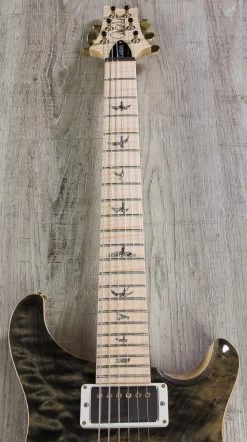 PRS Paul Reed Smith MSL Wood Library Custom 22 Guitar, Charcoal W/Natural Back, Flame Maple Neck, Quilt Maple One Piece Top, Swamp Ash Body - 244051 -Musical Instrument Shop img 4168