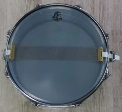 Pork Pie Percussion Pig Iron Snare Drum, Polished/Lacquered Beaded Iron Shell With 8 Tube Lugs - 6.5" X 14" -Musical Instrument Shop img 5978