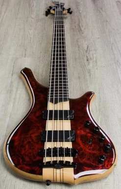 Mayones Comodous Classic 5, 5-String Bass, Dirty Red, Eye Poplar Top -Musical Instrument Shop img 6305