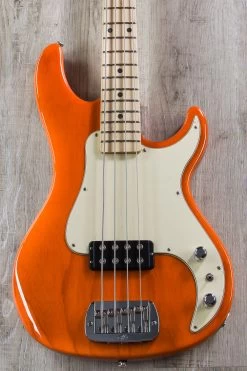 G&L USA Kiloton Bass, Clear Orange, Maple Fretboard, 1.5" Nut Width, Swamp Ash Body