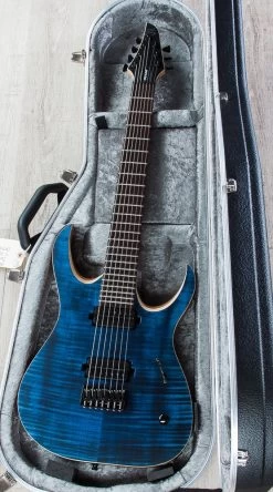 Mayones Duvell 7 Standard 7-String Guitar, Transparent Blue, Flame Maple Top, Rosewood Board, Duncan Pickups 17 Mayones Duvell 7 Standard 7-String Guitar, Transparent Blue, Flame Maple Top, Rosewood Board, Duncan Pickups -Musical Instrument Shop img 9225