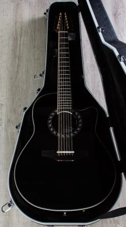 Ovation 2056AX-5 Pro Legend 12-String Deep Contour Cutaway Acoustic-Electric Guitar In Black With Hard Case -Musical Instrument Shop img 9350