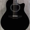 Ovation 2056AX-5 Pro Legend 12-String Deep Contour Cutaway Acoustic-Electric Guitar In Black With Hard Case