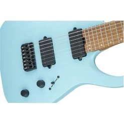 Jackson USA Signature Misha Mansoor Juggernaut HT7 7-String Guitar, Caramelized Flame Maple Fingerboard, Satin Daphne Blue -Musical Instrument Shop jcksn 2803367827 5