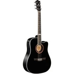 Tagima Guitars America Series Kansas T Acoustic Electric Guitar, Black