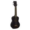Kohala KT-SBK Soprano Ukulele With Tiki Bridge - Satin Black Finish -Musical Instrument Shop koha kt sbk 1