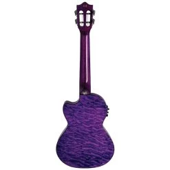 Lanikai QM-PUCEC Acoustic Electric Concert Uke Ukelele, Quilt Maple, Purple Stain -Musical Instrument Shop lani qm pucec 2
