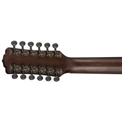 Luna Guitars Art Vintage Dreadnought Acoustic Electric Cutaway Guitar Solid Top, Distressed Vintage Brownburst -Musical Instrument Shop luna art vdce 12 6