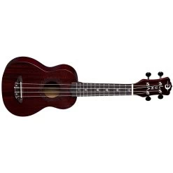 Luna Uke Vintage Mahogany Ukulele, Soprano, Red Satin