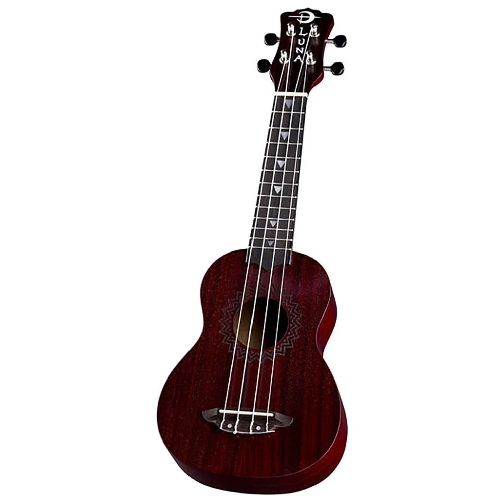 Luna Uke Vintage Mahogany Ukulele, Soprano, Red Satin 4 Luna Uke Vintage Mahogany Ukulele, Soprano, Red Satin - Image 2