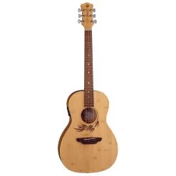 Luna Bamboo Parlor A/E Acoustic Electric Guitar, Pau Ferro Fretboard, Bamboo Top