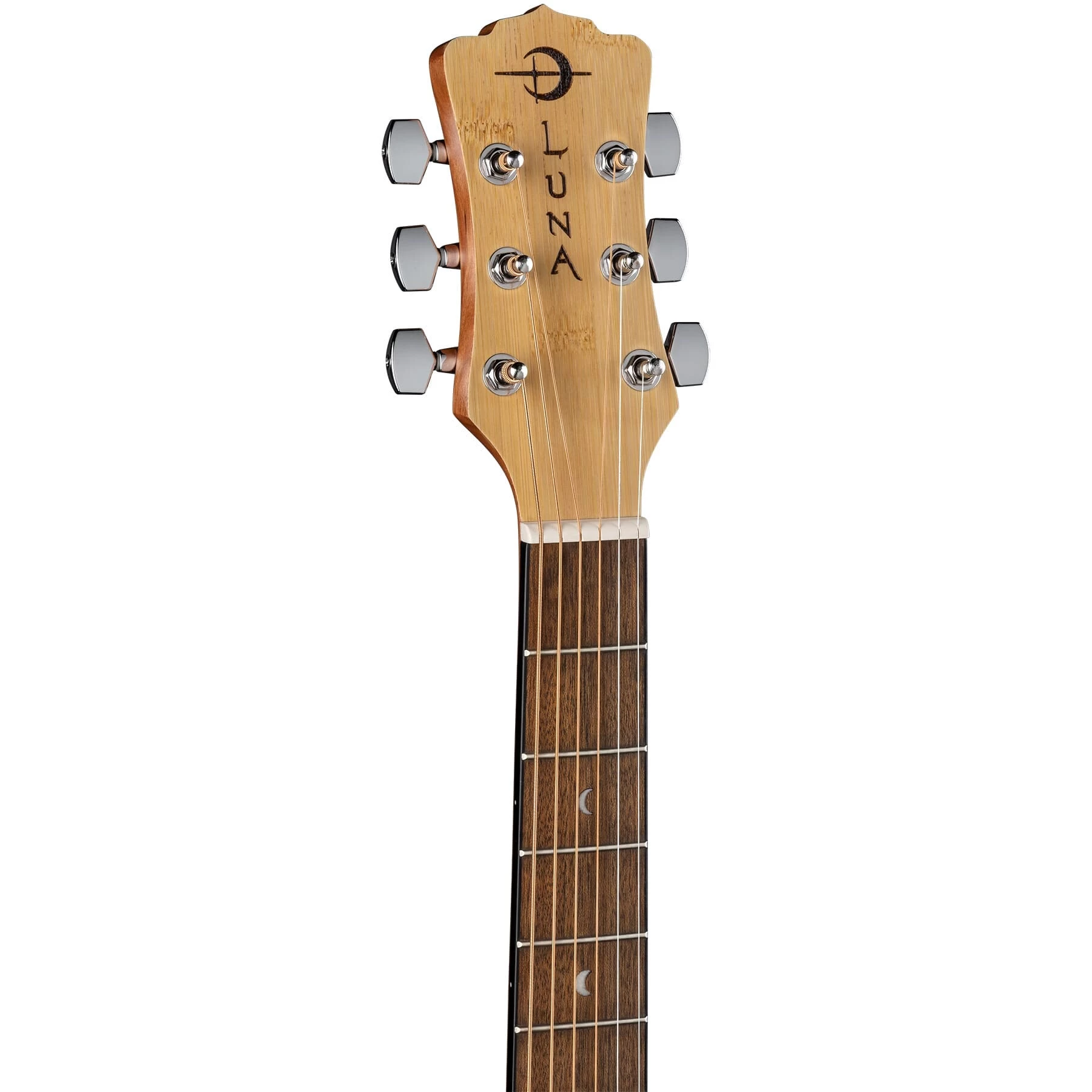 Luna Bamboo Parlor A/E Acoustic Electric Guitar, Pau Ferro Fretboard, Bamboo Top 7 Luna Bamboo Parlor A/E Acoustic Electric Guitar, Pau Ferro Fretboard, Bamboo Top - Image 5