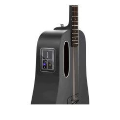 Lava Music BLUE LAVA Touch Acoustic-Electric Guitar, Midnight Black, AirFlow Bag -Musical Instrument Shop lvm bl l3 mb 3