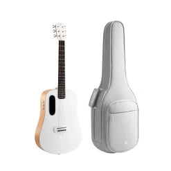 Lava Music Blue Lava Original Smart Acoustic Electric Guitar W/ FreeBoost, Walnut Frost White -Musical Instrument Shop lvm bl wfw 12 1