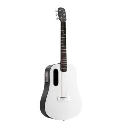 Lava Music ME Play Acoustic-Electric Smart Guitar, Black Nightfall & Frost White With Lite Bag