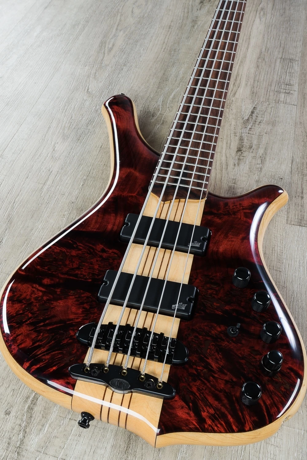 Mayones Comodous 5-String Bass, Dirty Red Gloss, Rosewood Board, Aguilar Electronics 4 Mayones Comodous 5-String Bass, Dirty Red Gloss, Rosewood Board, Aguilar Electronics - Image 2