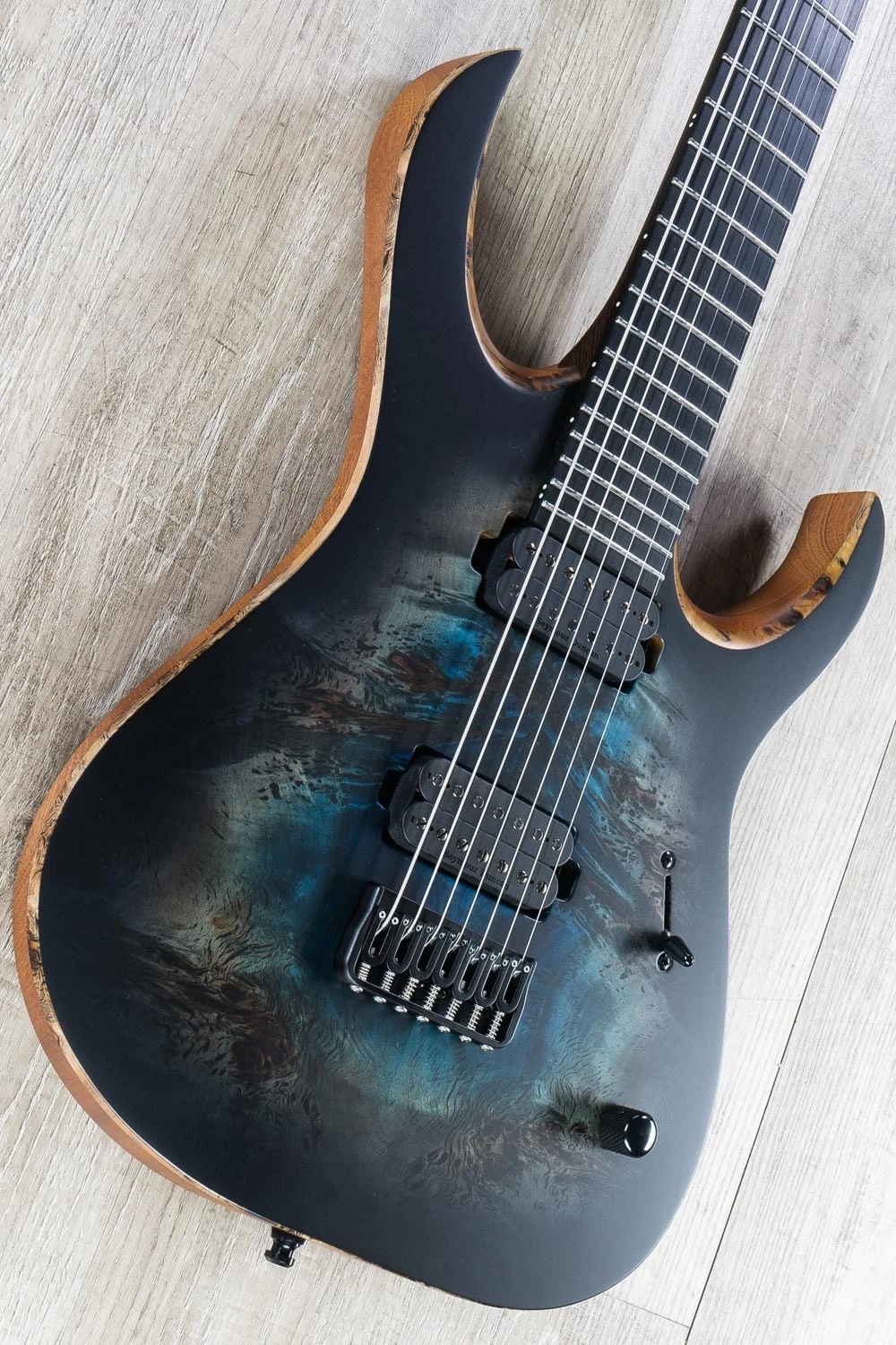 Mayones Duvell Elite 7, 7-String Guitar, Galaxy Blue Satin, Eye Poplar, Ebony 4 Mayones Duvell Elite 7, 7-String Guitar, Galaxy Blue Satin, Eye Poplar, Ebony - Image 2