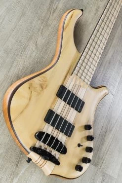 Mayones Slogan Classic 5 5-String Bass, Myrtlewood Top, Maple Fretboard, Bartolini Pickups, Aguilar Preamp, 9.4 Lbs. -Musical Instrument Shop may slogan5 natm