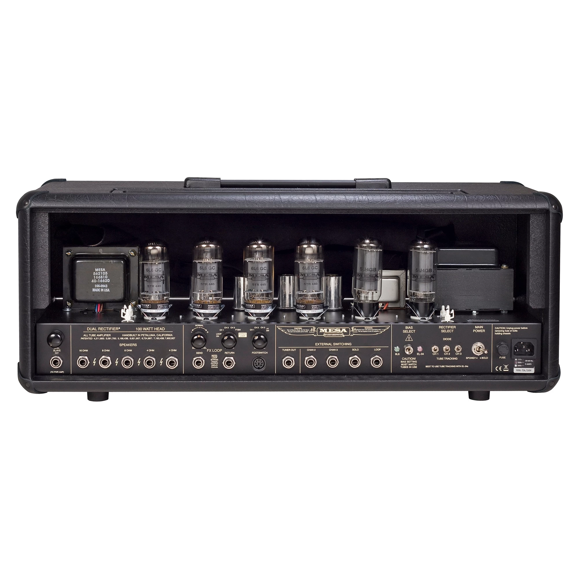 Mesa/Boogie Dual Rectifier 100-Watt 3-Channel Tube Guitar Amp Head, Black Taurus 4 Mesa/Boogie Dual Rectifier 100-Watt 3-Channel Tube Guitar Amp Head, Black Taurus - Image 2