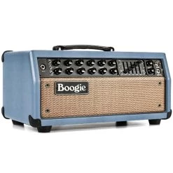 Mesa/Boogie Amplifiers Mark V:35 35-Watt 6-Mode 2-Channel Guitar Amplifier Head In Custom Baby Blue Bronco Covering With Cream And Tan Jute Grille