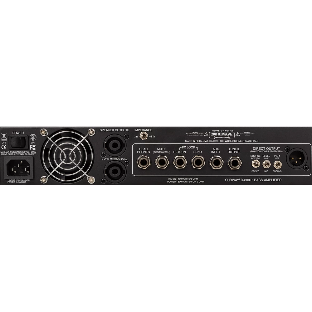 Mesa Boogie Subway Series D800+ Bass Guitar Amp Head, 800w, 6.3 Lbs 7 Mesa Boogie Subway Series D800+ Bass Guitar Amp Head, 800w, 6.3 Lbs - Image 5
