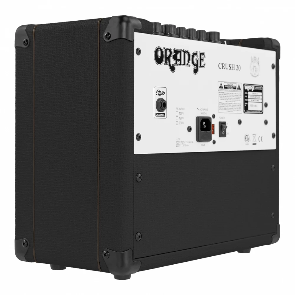 Orange Amps Crush 20 Guitar Combo Amplifier, 20-Watt 2-Channel 1x8" - Black 5 Orange Amps Crush 20 Guitar Combo Amplifier, 20-Watt 2-Channel 1x8" - Black - Image 3