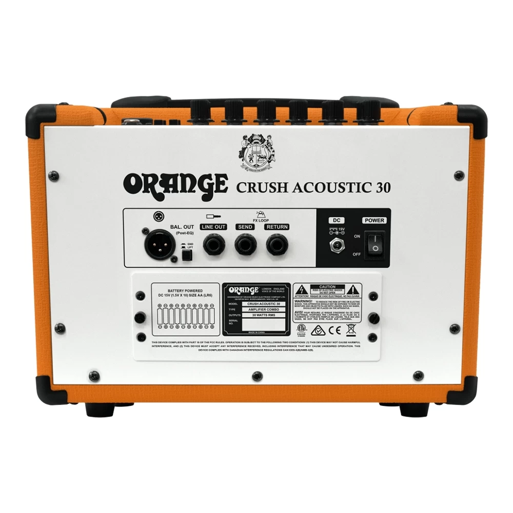 Orange Amplification Crush Acoustic 30 Guitar Combo Amplifier, Orange 7 Orange Amplification Crush Acoustic 30 Guitar Combo Amplifier, Orange - Image 5