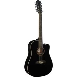 Oscar Schmidt OD312CEB 12-String Acoustic/Electric Dreadnought Guitar - Black