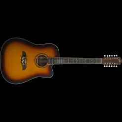 Oscar Schmidt OD312CETS 12-String Cutaway Dreadnought Acoustic / Electric Guitar (Sunburst)