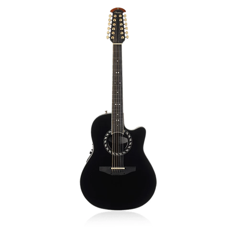 Ovation 2751AX-5 Standard Balladeer 12-String Deep Contour Acoustic-Electric Guitar - Black 4 Ovation 2751AX-5 Standard Balladeer 12-String Deep Contour Acoustic-Electric Guitar - Black - Image 2