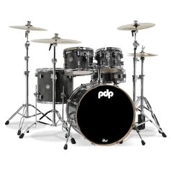 PDP Pacific Drums PDCM2215BP Concept Maple 5-Piece Drum Kit, Black Sparkle Lacquer