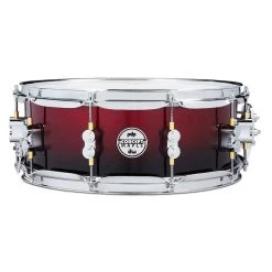 PDP PDCM5514SSRB Concept Maple 5.5x14 Snare Drum, Red To Black Sparkle